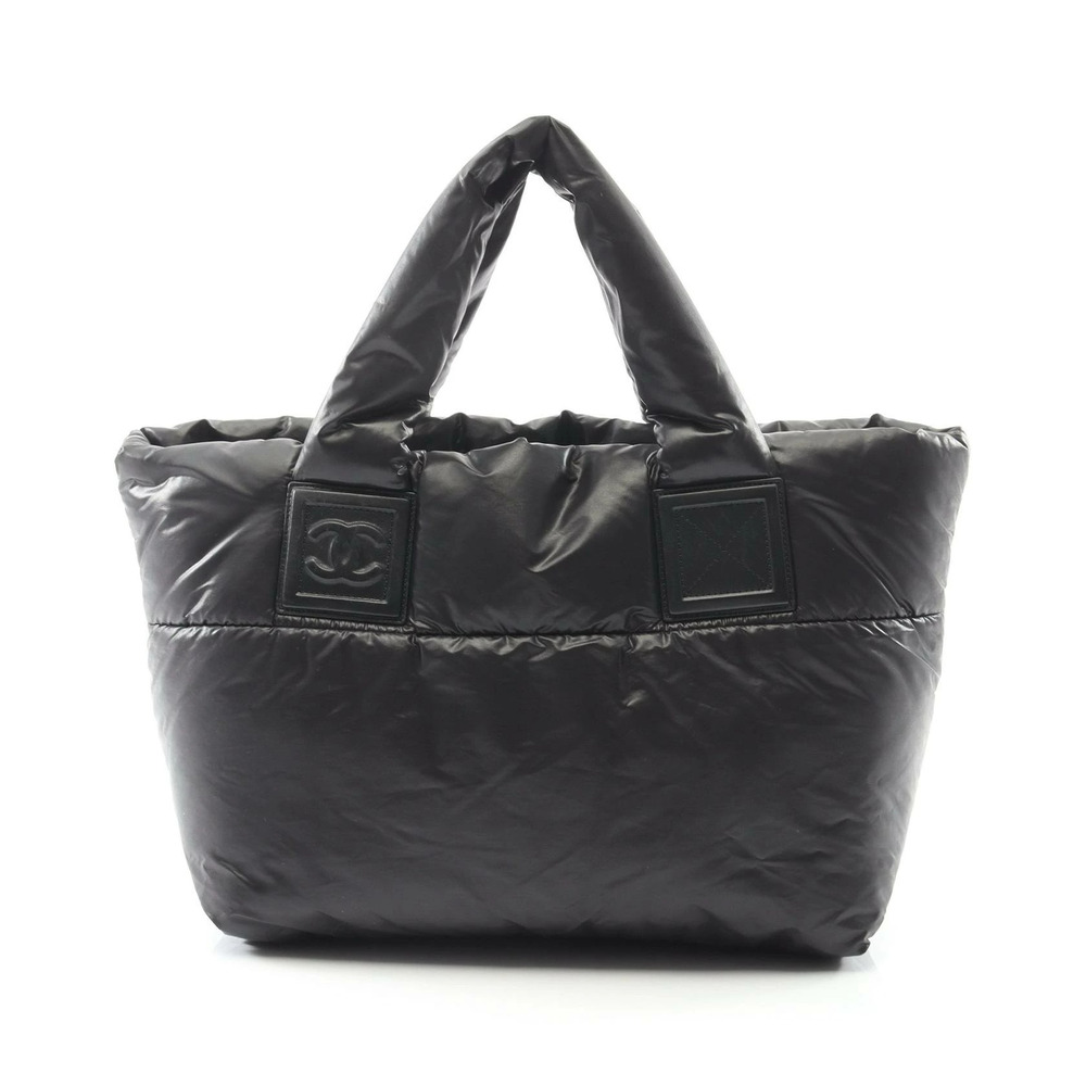 Chanel Coco Cocoon Tote Bag Black Burgundy Red